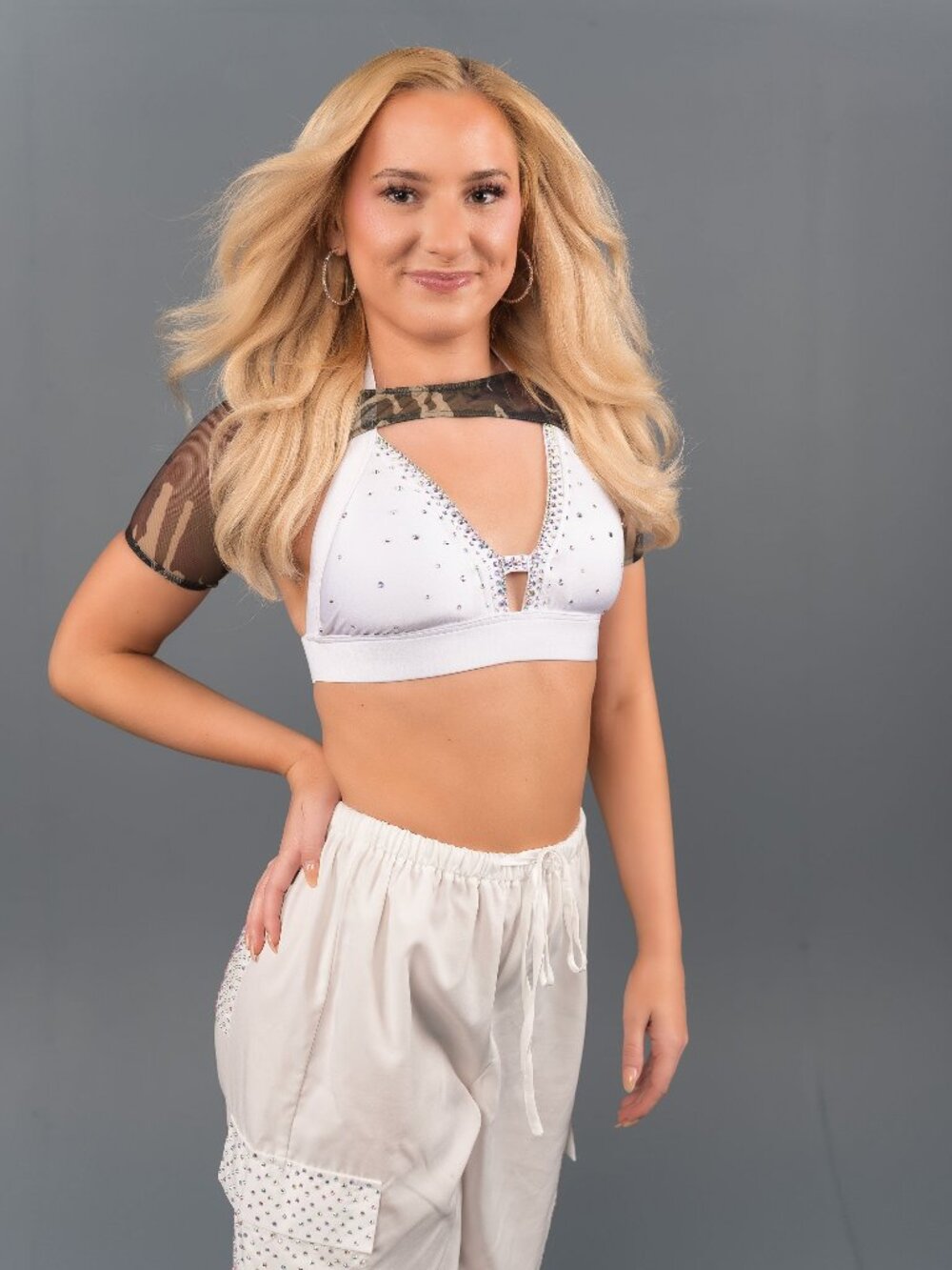 Camo Mesh Mini Bolero - Small